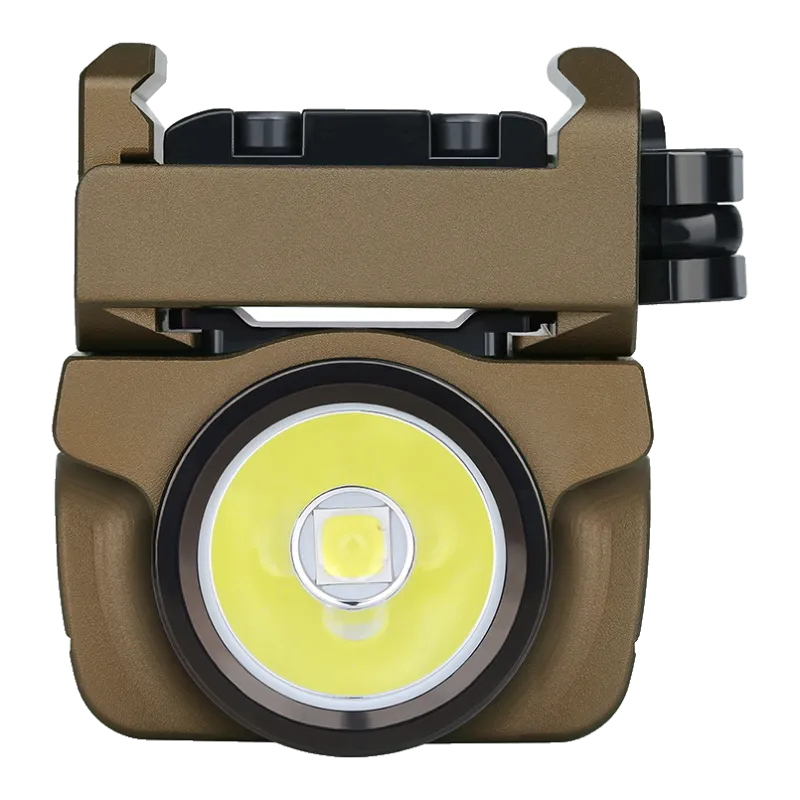 Olight PL Mini 2 Valkyrie tan vue de face, réflecteur et LED