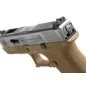WE - Pistolet GBB G-Force 19 SV Barrel Métal Version - Tan et Argent