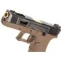 WE - Pistolet GBB G-Force 17 SV Or Barrel Métal Version - Tan et Argent