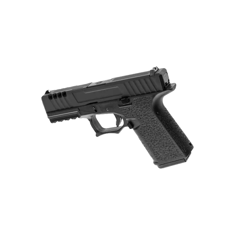 Pistolet GBB AW Custom VX9100 noir, vue 3/4 arrière gauche