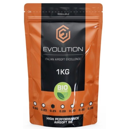 Evolution International - Billes Biodégradables 0.25g High Performance 1Kg - Blanche