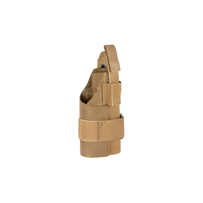 Holster universel MOLLE 8Fields tan à vide, vue de trois quarts arrière