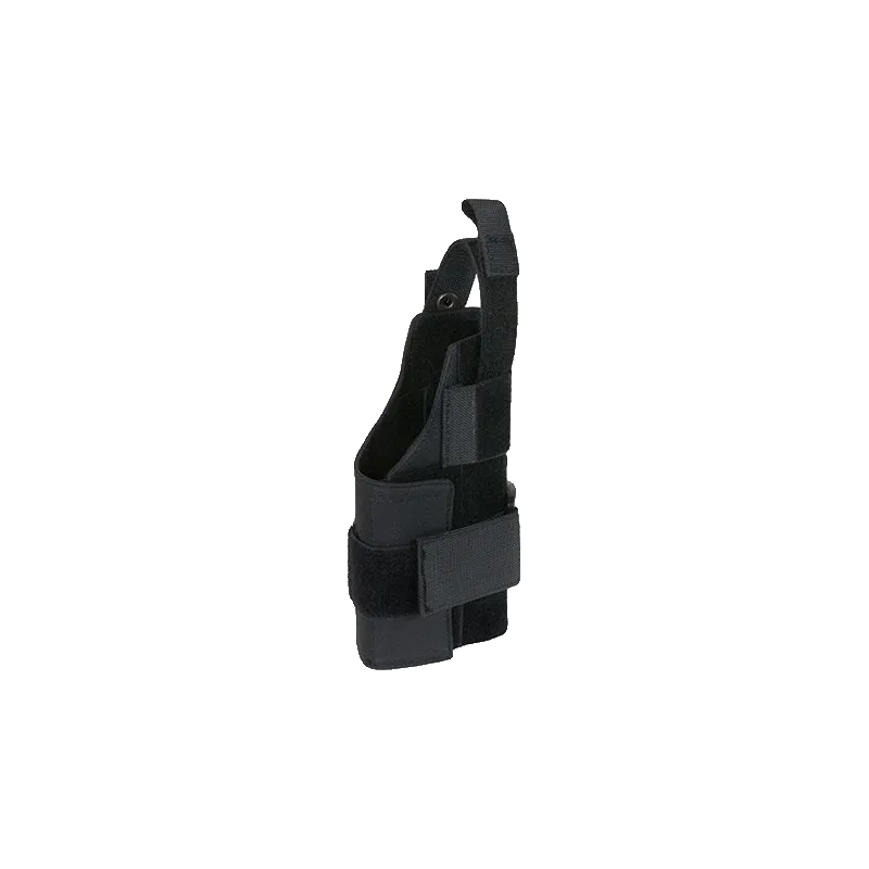 Holster universel MOLLE 8Fields noir à vide, vue de trois quarts arrière