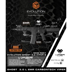 Evolution Ghost 3.0 Viper S – Noir | Zn-Airsoft