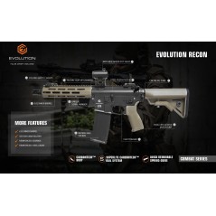 Evolution International - Réplique AEG Recon 10 Carbontech en pack viseur - Noir et Tan