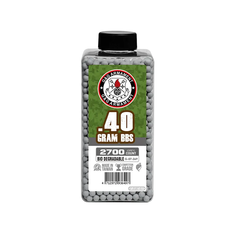 G&G Armament - Billes Biodégradable Grise Compétition Sniper 0.40g X 2700 bbs G&G Armament - Billes Biodégradable Grise Compétition Sniper 0.40g X 2700 bbs
