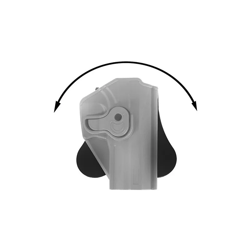 Schéma de la rotation du holster Amomax sur sa palette