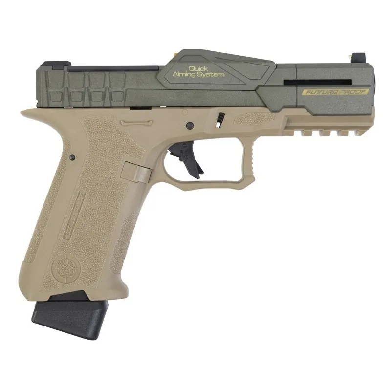 Poseidon - Pistolet GBB CSI XO-P1-ODT Blowback - Tan et Vert