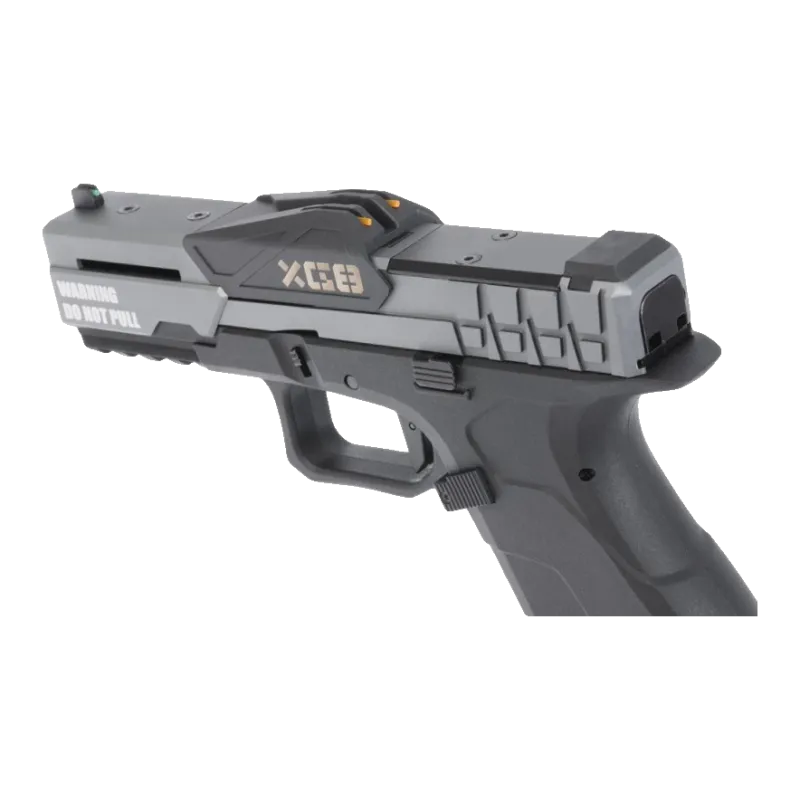 Poseidon XG8 MG, vue 3/4 côté droit en plongée, culasse aluminium grise