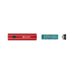 Olight - Diffuse | Lampe de poche en forme de stick à lèvres - Rouge