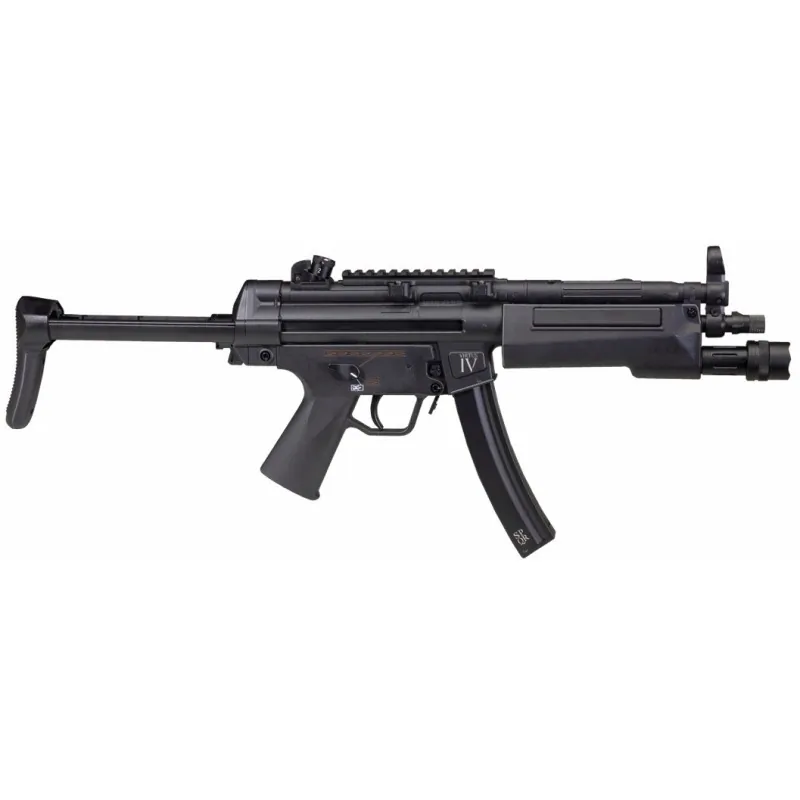 Virtus IV Secutor Arms AEG détail crosse compartiment batterie LiPo 11.1V et sélecteur de tir Noir