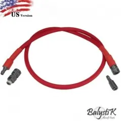 BALYSTIK Ligne HPA tressée rouge version US 8mm | Zn-Airsoft