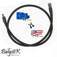 BALYSTIK Ligne HPA adaptateur EU-US 8mm nylon noire | Zn-Airsoft