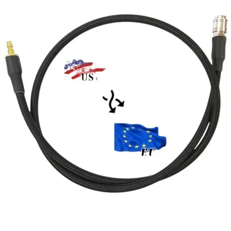 BALYSTIK Ligne HPA adaptateur US-EU 8mm nylon noire | Zn-Airsoft