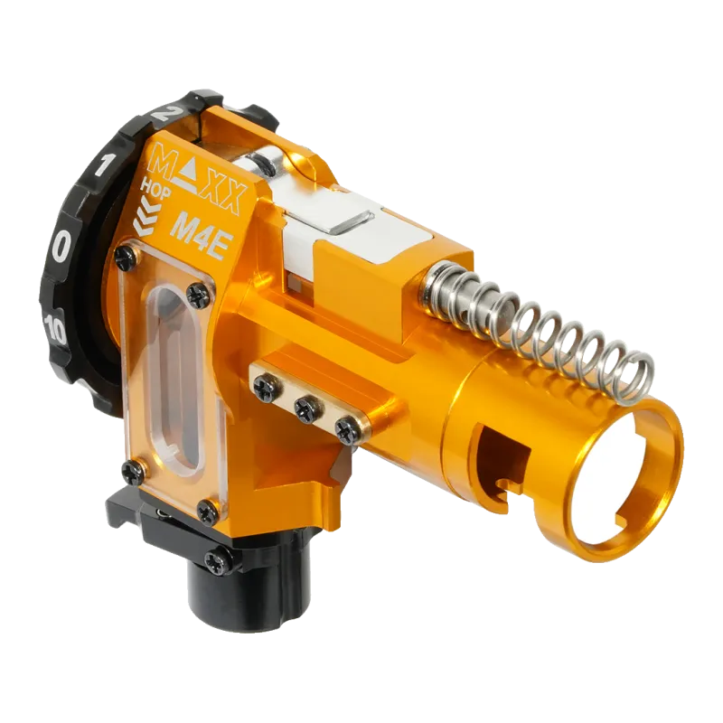 Chambre hop-up Maxx Model M4E, marquage MAXX HOP M4E et molette numérotée