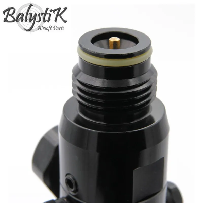 Preset HP de la bouteille HPA BALYSTIK, gros plan sur le filetage et le joint