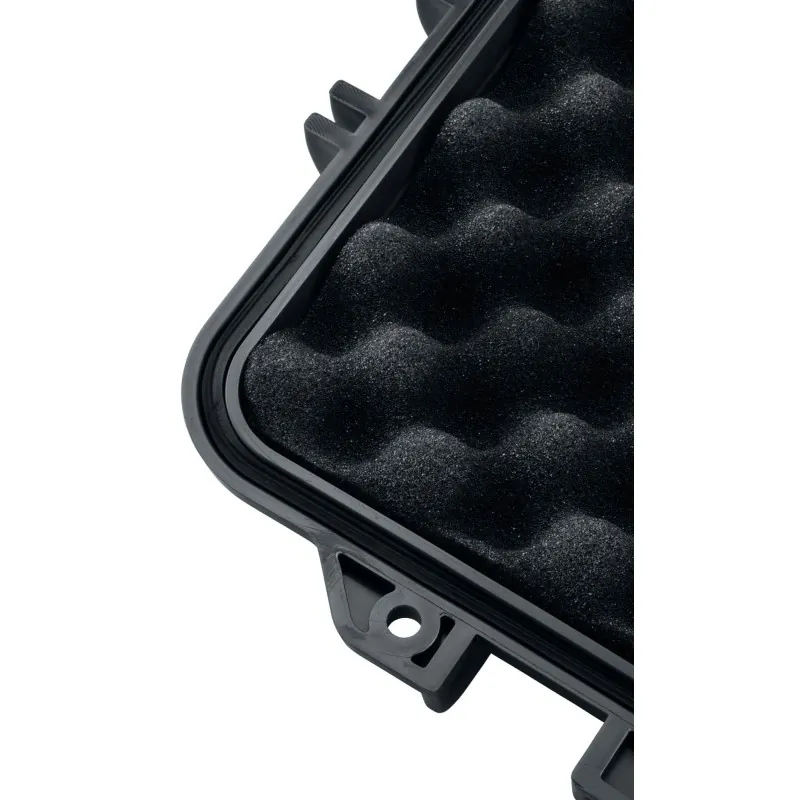 Détail du joint et de la mousse alvéolée à l'intérieur d'une mallette Nuprol