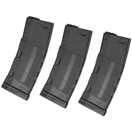 ASG - Lot de 3 Chargeurs mid-cap pour HYbrid Series H-15 180 billes - Noir
