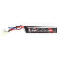 ASG - Batterie LiPo 11.1V 900mAh 15C - Tamiya - Nouvelle version plus court
