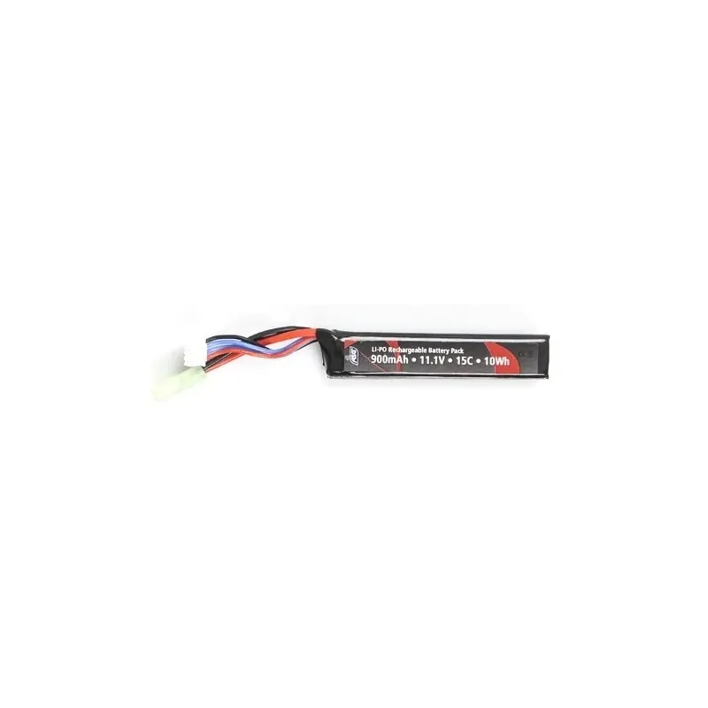ASG - Batterie LiPo 11.1V 900mAh 15C - Tamiya - Nouvelle version plus court ASG - Batterie LiPo 11.1V 900mAh 15C - Tamiya - Nouvelle version plus court