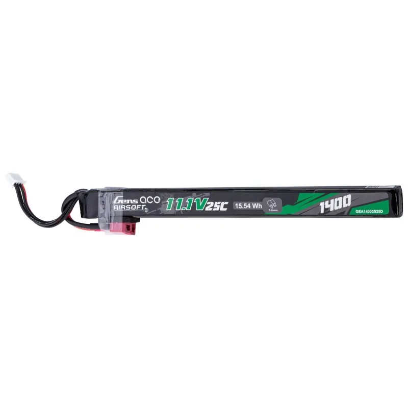 GENS - Batterie Lipo 11.1V 1400mAh 25C - T-Deans - 1 bâton