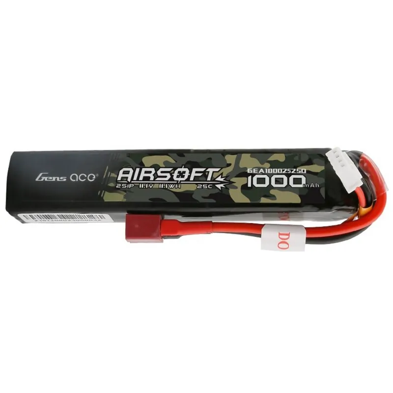 GENS - Batterie Lipo 7.4V 1000mAh 25C - T-Dean - 1 bâton GENS - Batterie Lipo 7.4V 1000mAh 25C - T-Dean - 1 bâton