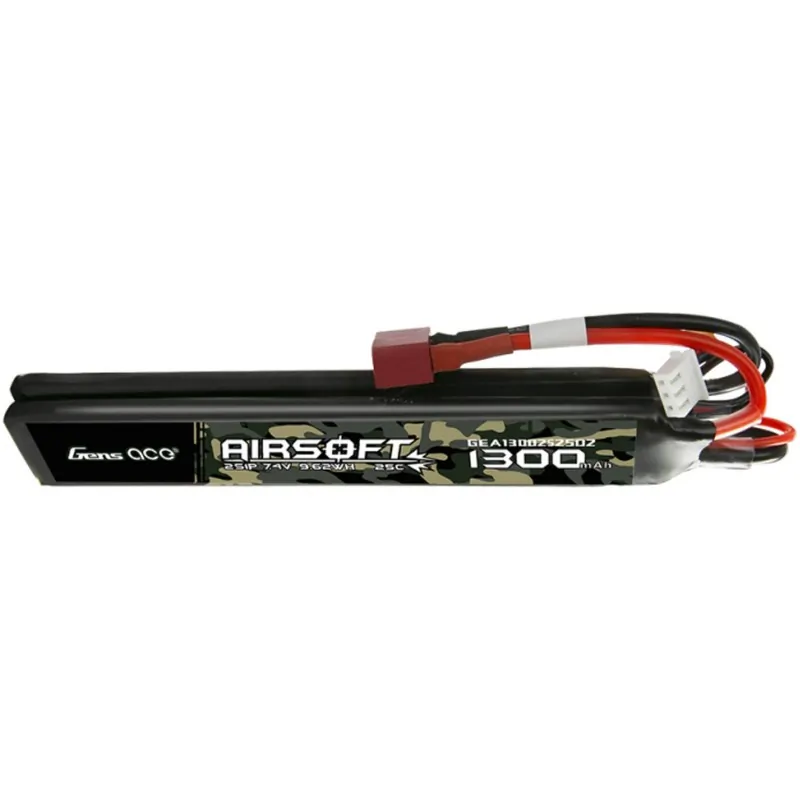 GENS - Batterie Lipo 7.4V 1300mAh 25C - T-Dean - 2 Bâtons GENS - Batterie Lipo 7.4V 1300mAh 25C - T-Dean - 2 Bâtons
