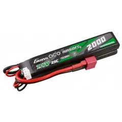 GENS - Batterie Lipo 7.4V 2000mAh 25C - T-DEAN - 2 Bâtons