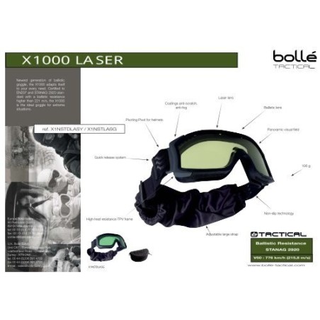Bollé - Masque de protection X810NLAS - Vert