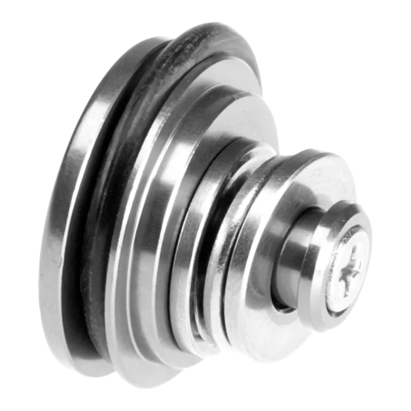 Tête de piston aluminium Action Army pour AEG, vue de profil côté vis