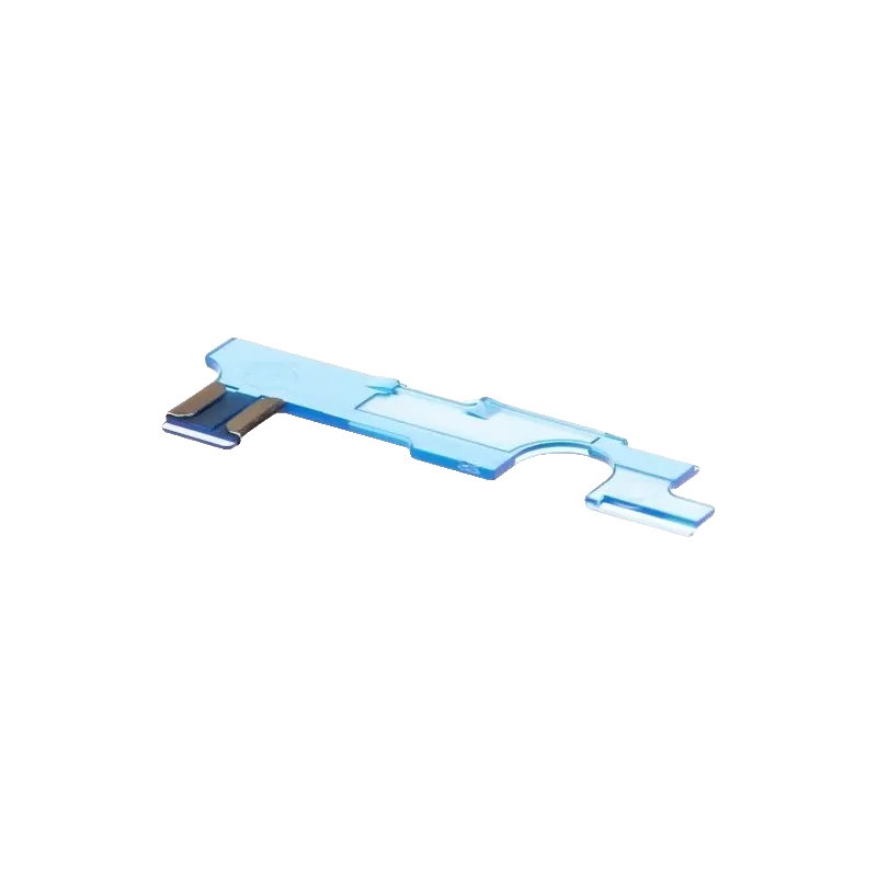Selector plate anti-heat Point bleue translucide pour gearbox V2 M4, vue trois-quarts