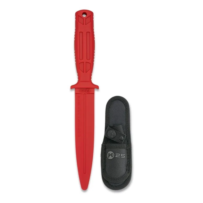 K25 - Couteau D'entraînement Cuchillo lame 16 cm - Rouge