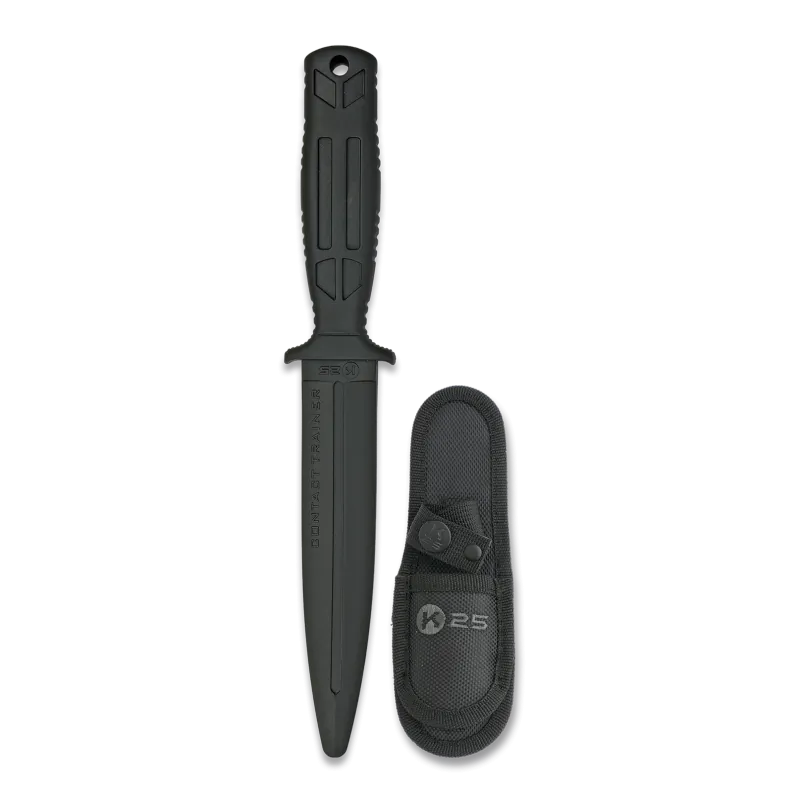 K25 - Couteau Cuchillo D'entraînement lame 16 cm - Noir