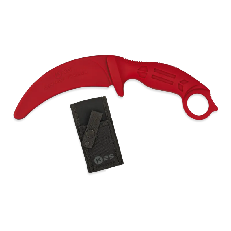 K25 - Couteau d'entraînement de type karambit - Rouge