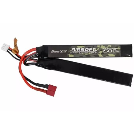 GENS - Batterie Lipo 7.4V 1500mAh 25C T-DEAN 2 Batons