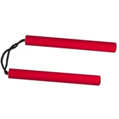 Nunchaku Entraînement Albainox Rouge 28cm | Mousse Sécurisé