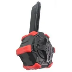 DOUBLE-BELL - Chargeur Drum à gaz Pour G17 / AAP-01 350 Billes - Rouge
