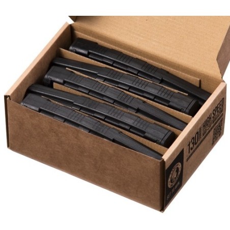 LANCER TACTICAL - Pack De 5 Chargeurs Noir Mid-Cap Speed 130 Billes