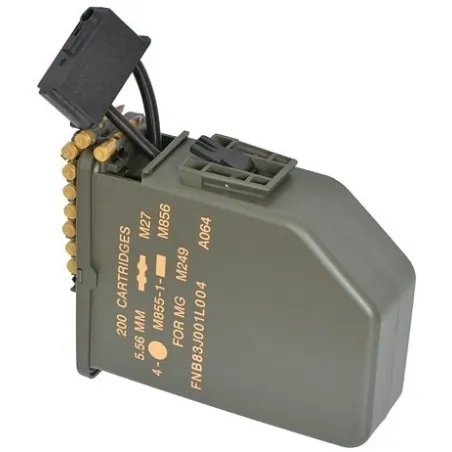 A&K Chargeur électrique M249 6000 billes OD | Zn-Airsoft