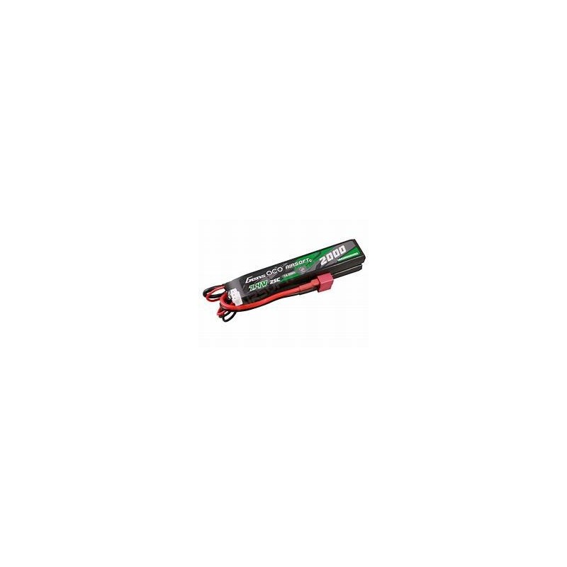 GENS - Batterie Lipo 7.4V 2000mAh 25C T-DEAN 2 Batons