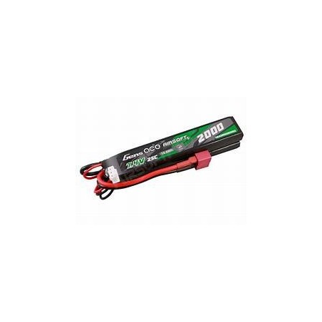 GENS - Batterie Lipo 7.4V 2000mAh 25C T-DEAN 2 Batons