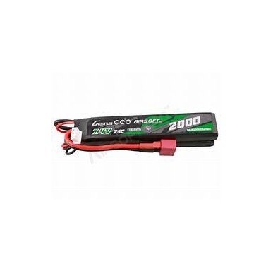 GENS - Batterie Lipo 7.4V 2000mAh 25C T-DEAN 2 Batons