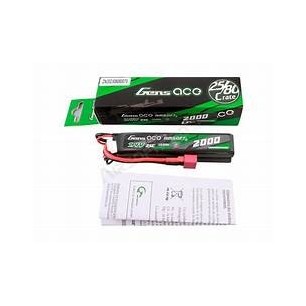 GENS - Batterie Lipo 7.4V 2000mAh 25C T-DEAN 2 Batons