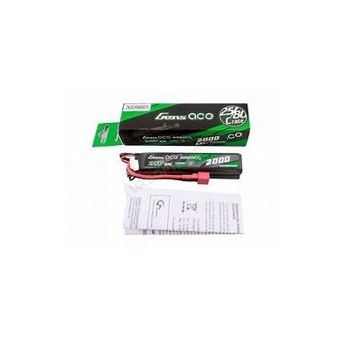 GENS - Batterie Lipo 7.4V 2000mAh 25C T-DEAN 2 Batons