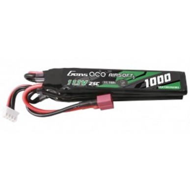 GENS - Batterie Lipo 11.1V 1000mAh 25C T-DEAN 3 Batons