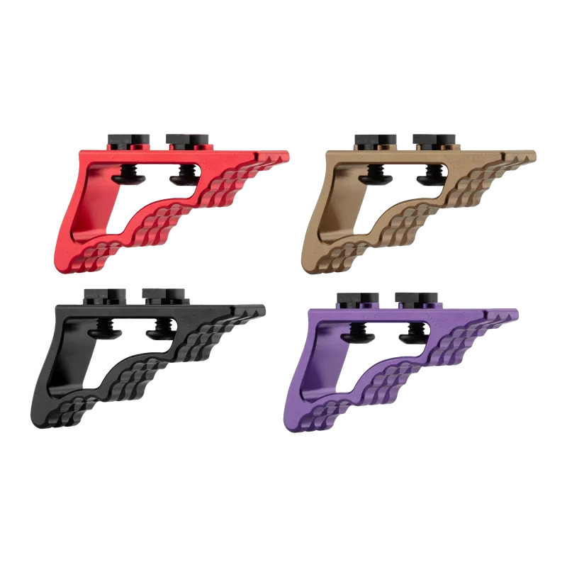 Poignée inclinée BO Manufacture M-LOK / Keymod, les quatre coloris : rouge, tan, noir et violet