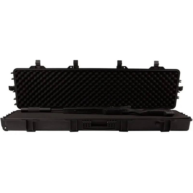 Mallette ASG XL noire ouverte avec une réplique longue sur la mousse