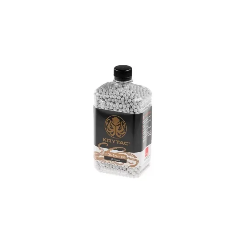 Krytac - Billes blanches 0.25g X 4000 bbs Krytac - Billes blanches 0.25g X 4000 bbs