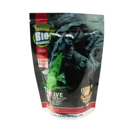 G&G Armament - Billes traçantes vertes Biodégradables 0.20g X 1000 bbs