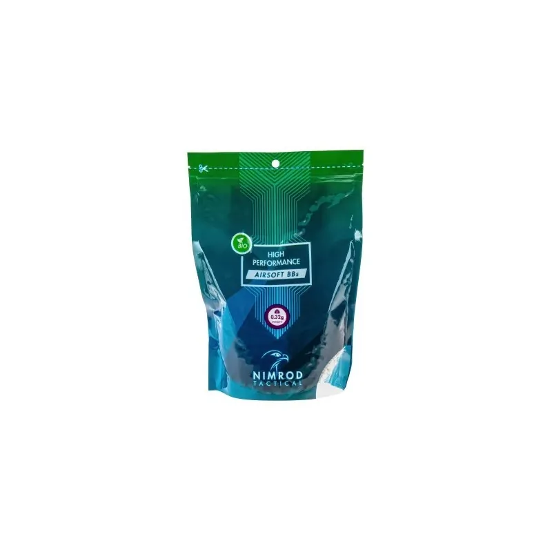 NIMROD TACTICAL - Billes blanches biodégradable 0.32g X 3125 Bbs